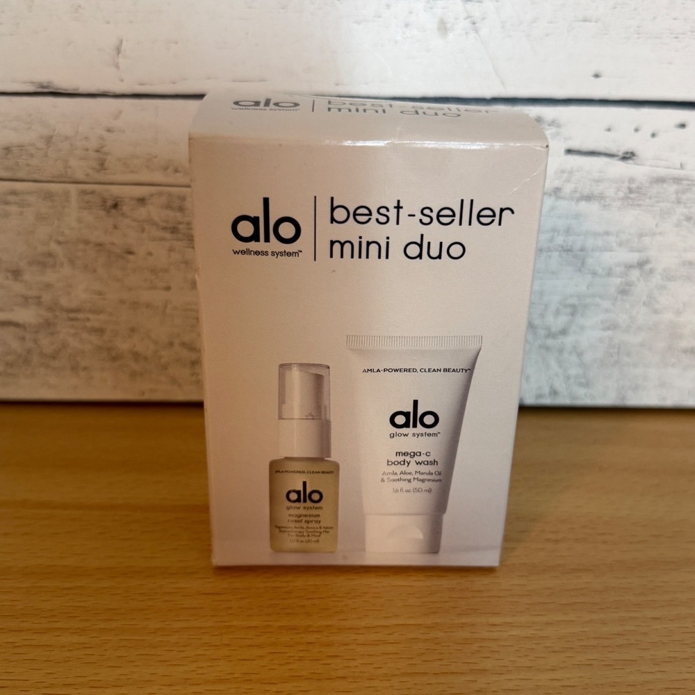 Alo Wellness System Best-Seller Mini Duo Magnesium Reset Spray Mega-C Body Wash